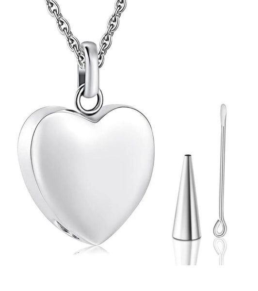 Cremation Personalized Heart Urn Necklace