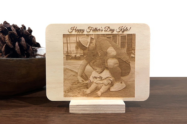 Wood Photo Engraved