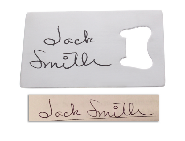 Handwriting Bottle Opener