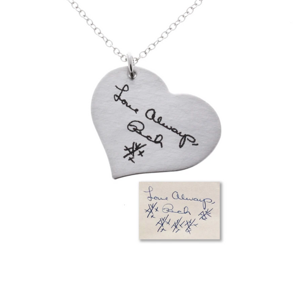 Handwriting Heart Necklace