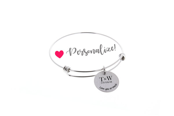 Personalized Bangle Bracelet