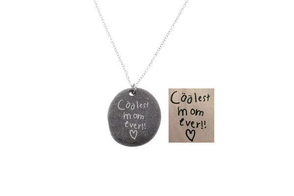Stone Necklace - Real Handwriting