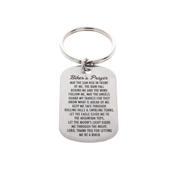 Bikers Prayer Dog Tag Keychain - Anomaly Creations & Designs