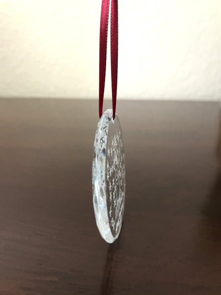 Glass Ornament - Custom Handwriting Engraved