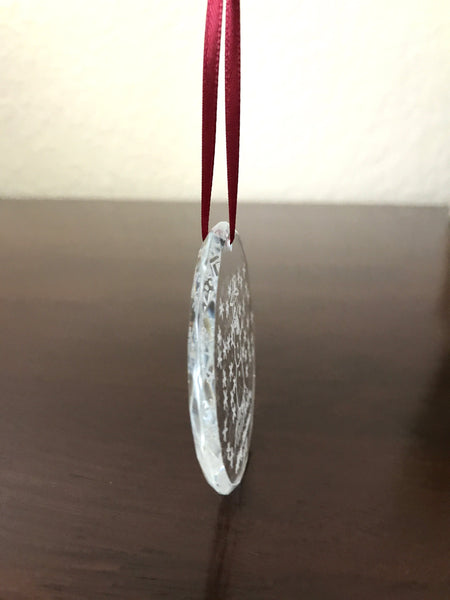 Christmas Glass Ornament - Custom Drawing Engraved