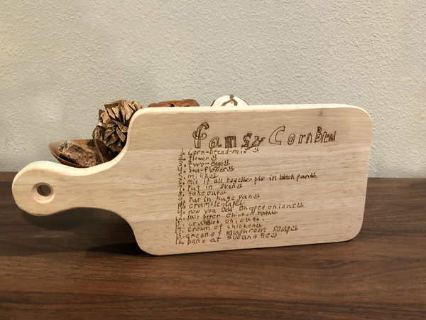 Recipe Cutting Board (Actual Handwritten Recipe)