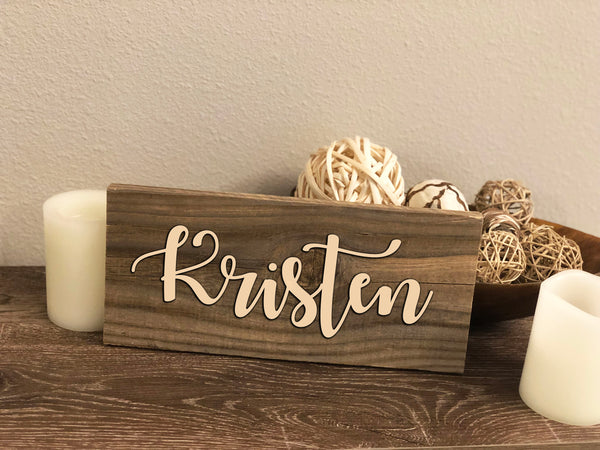 Custom Name Wood Sign