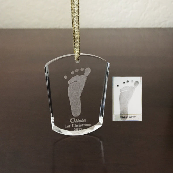 Baby Footprint Christmas Ornament