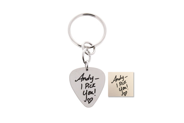 Custom Guitar Pick Keychain