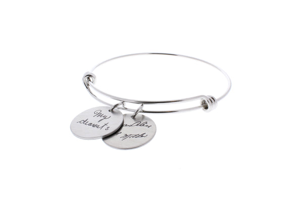Handwriting Bangle Bracelet