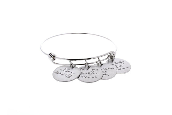 Handwriting Bangle Bracelet