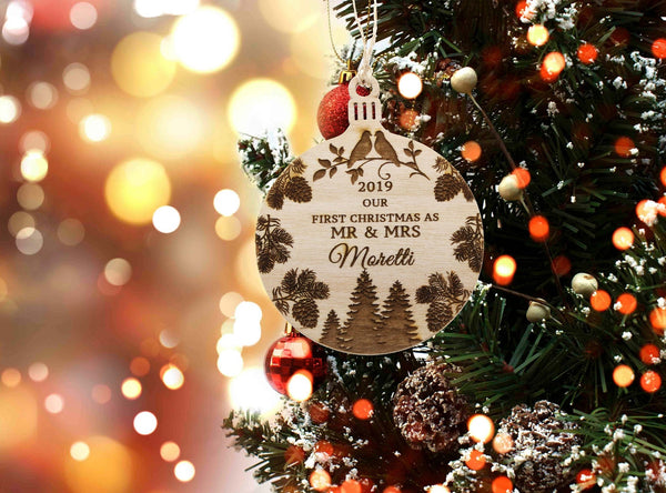 Wood Ornament - Our First Christmas