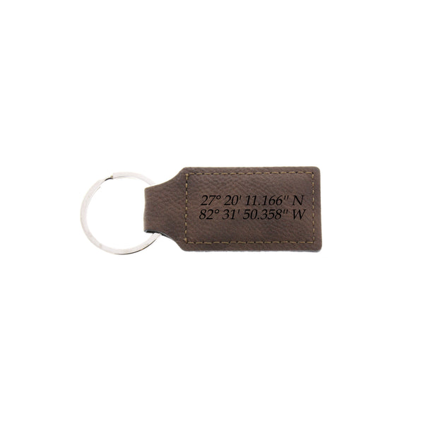 Actual handwriting leather keychain