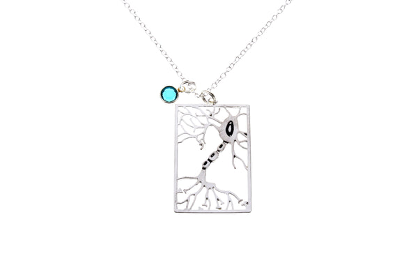 Neuron Necklace with Swarovski Birthstone