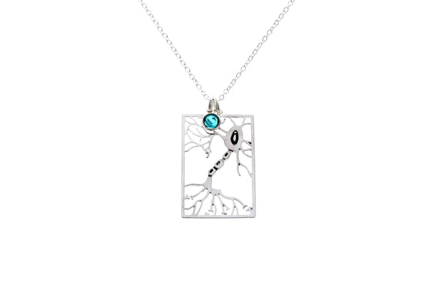 Neuron Necklace with Swarovski Birthstone