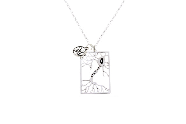 Neuron Necklace with Initial Charm