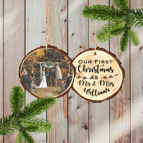 Wood Ornament - Wedding Keepsake