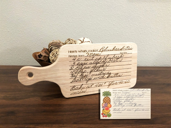Recipe Cutting Board (Actual Handwritten Recipe)
