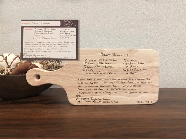 Recipe Cutting Board (Actual Handwritten Recipe)