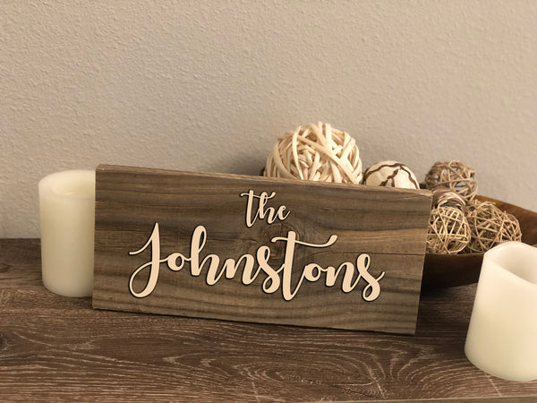 Custom Name Wood Sign