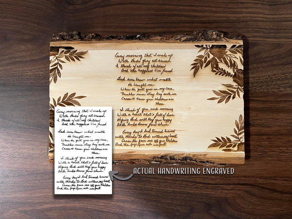 Handwriting Wood Slice