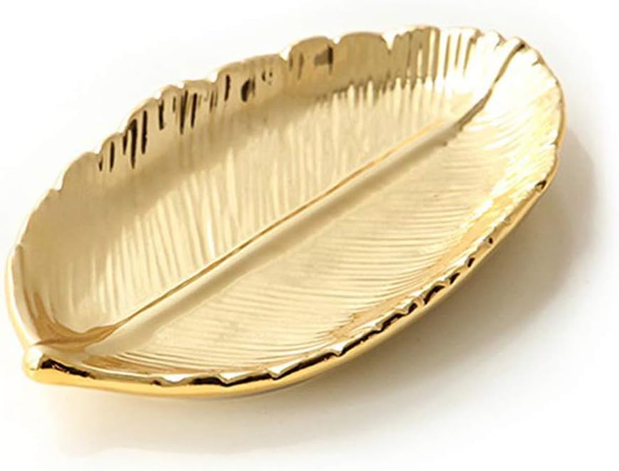 Ceramic Gold Leaf Ring Tray