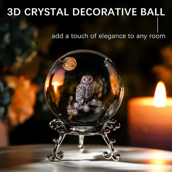 3D Crystal Ball Owl