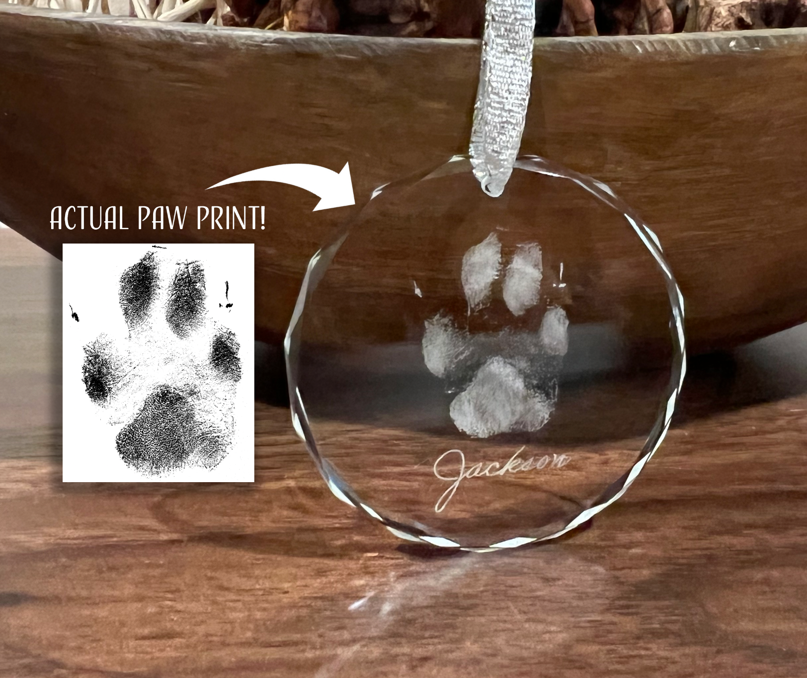 Pet Paw Print Ornament