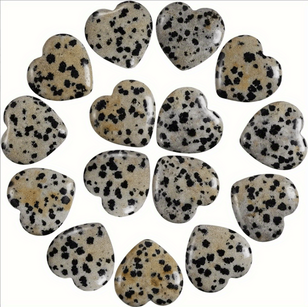 Dalmatian Jasper Heart Gemstone