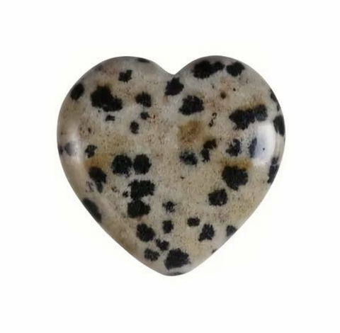 Dalmatian Jasper Heart Gemstone