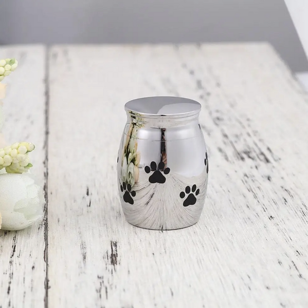 Miniature Pet Paw Print Cremation Urn