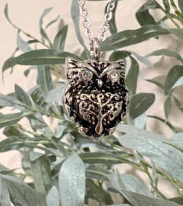 Cremation Owl Urn Necklace