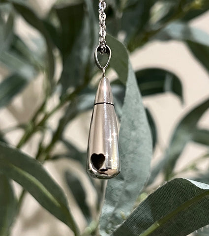 Cremation Urn Necklace (Tear Drop Eternity Style)