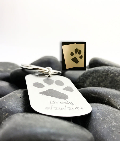 paw print engraved pet memorial gift pet keepsakes dog paw print engraved