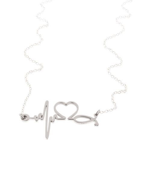 Electrocardiogram EKG Heartbeat Necklace - Anomaly Creations & Designs