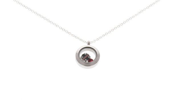 Firefighter "Thin Red Line" Floating Locket