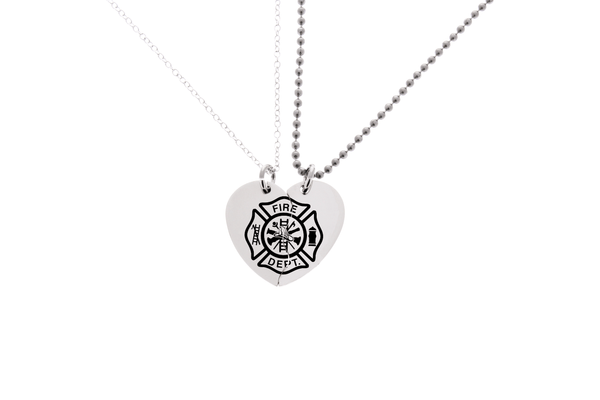Firefighter His & Hers Necklaces