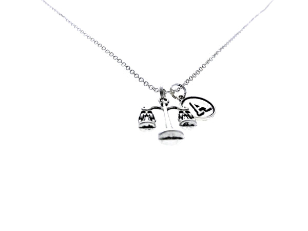 scales of justice necklace gift for attorney lawyer