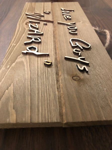 Actual Handwriting Wood Sign