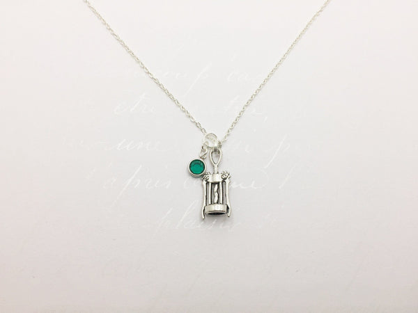 Wine Cork Opener Necklace with Swarovski Birthstone - Anomaly Creations & Designs
 - 4