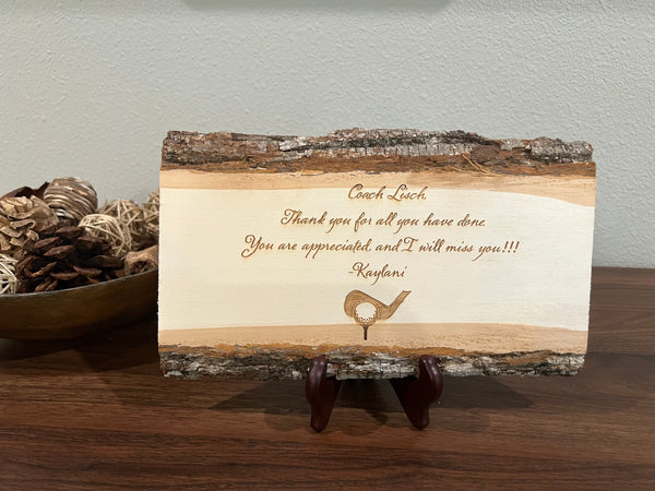 Handwriting Wood Slice