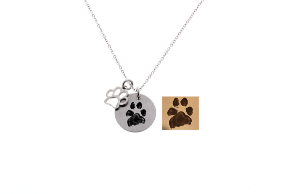 Paw Print Necklace - Real paw print!