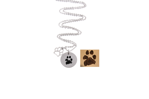 Paw Print Necklace - Real paw print!