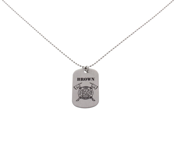 firefighter dog tag