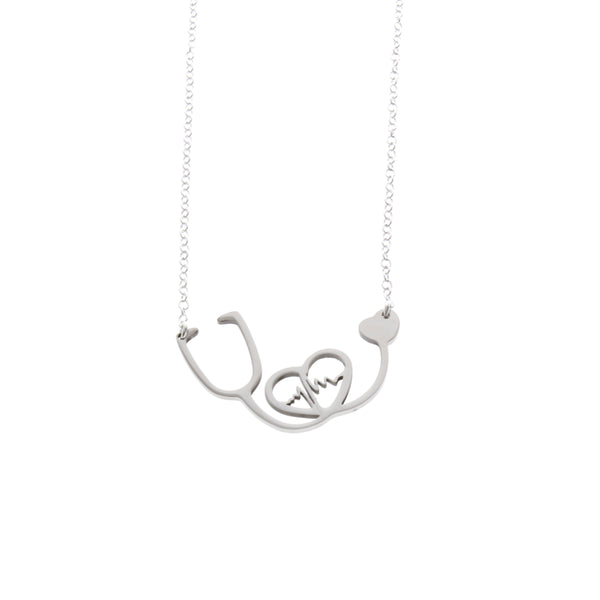 Heart EKG Stethoscope Necklace