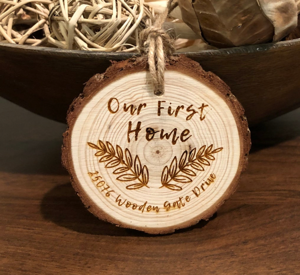 Wood Ornament - Our First Home