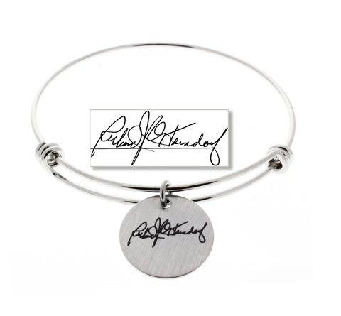 Handwriting Bangle Bracelet