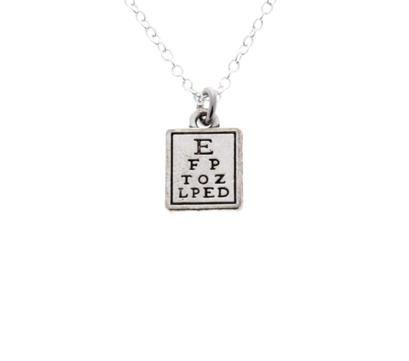 Snellen Eye Chart Necklace