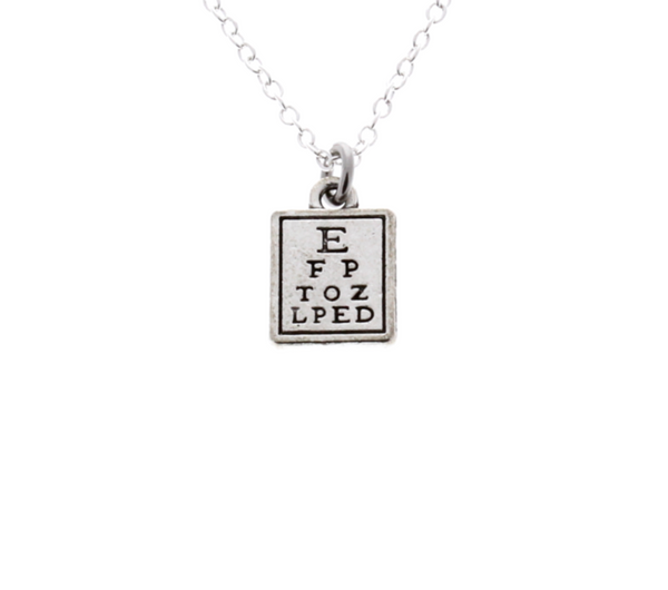 Snellen Eye Chart Necklace