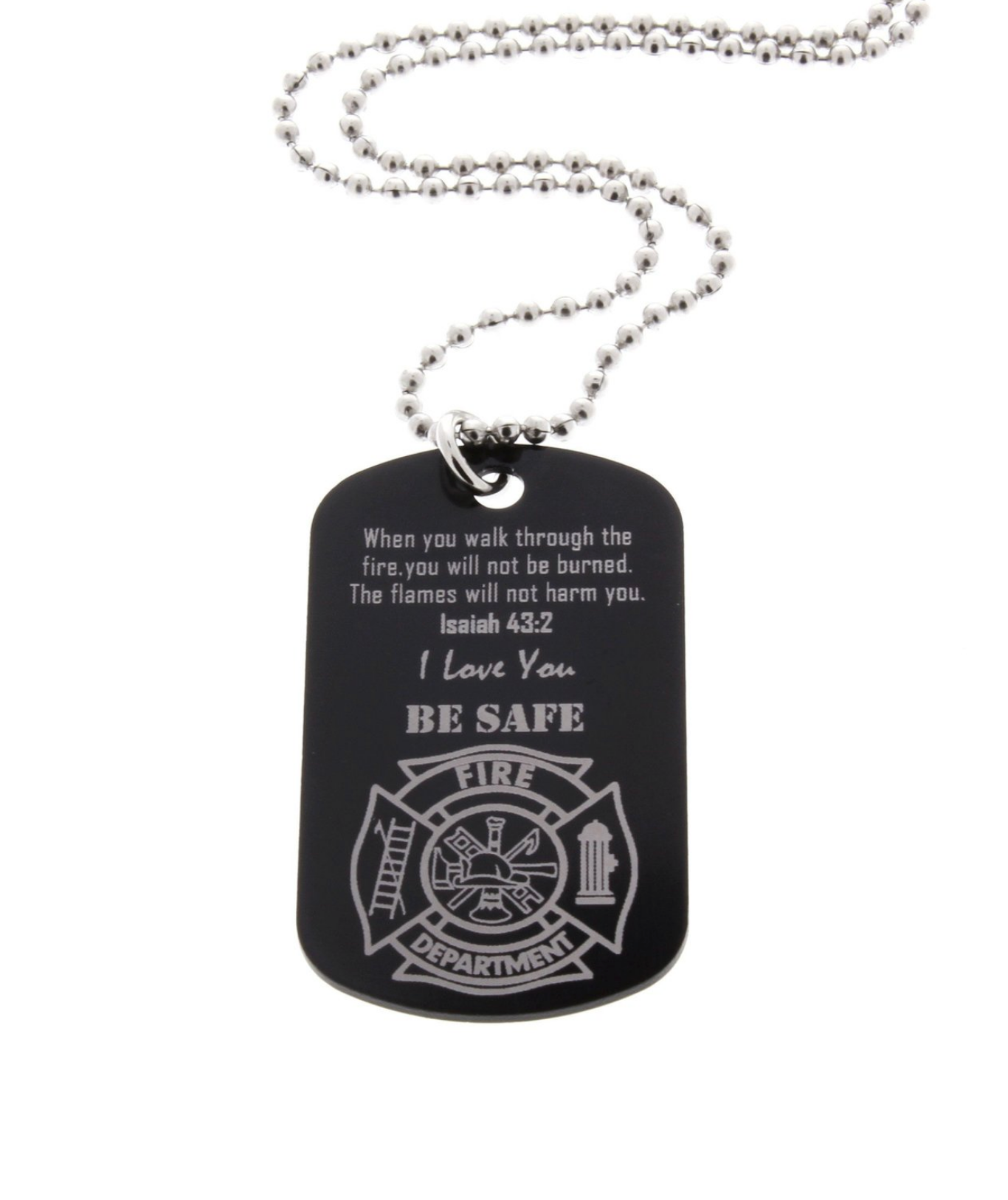 Firefighter dog tag necklace cheap